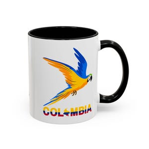 Custom Personalized Colombia Coffee, Colorful Mug, Kitchenware, Drinkware, Gift for Coffee Lover, Unique Mug, Ceramic Mug