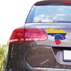 Venezuela Map DieCut Outdoor Sticker, Venezuela Map Bumper Sticker, Venezuelan Culture Map Decal, Venezuelan Flag Gift, Venezuelan Gift