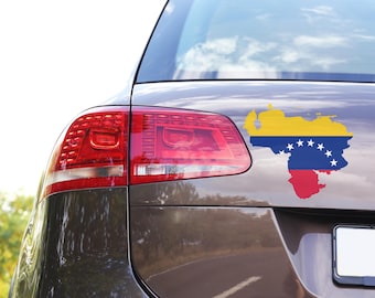 Pegatina para exteriores con el mapa de Venezuela, pegatina para parachoques con el mapa de Venezuela, calcomanía con el mapa de la cultura venezolana, regalo con la bandera venezolana, regalo venezolano