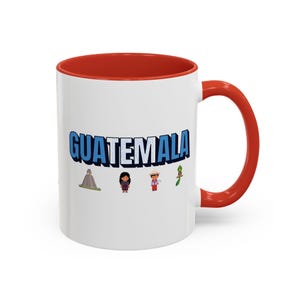 Personalized Guatemala Coffee Colorful Mug, Guatemalan Gift, Guate Love Cup, Coffee Lover Gift, Guatemalan Souvenir, Unique Guatemala Gift