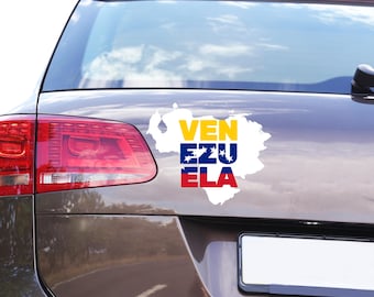 Pegatina vibrante de Venezuela para exteriores, pegatina para parachoques con el mapa de Venezuela, calcomanía con el mapa de la cultura venezolana, regalo con la bandera venezolana, regalo venezolano