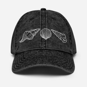 Summer Style, Sea Shells, Fisherman Aesthetics, Angler Apparel, Beach Cap, Vintage Cotton Twill Cap