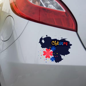 Venezuela Chevere Car Decal, Venezuela Bumper Sticker, Venezuelan Transparent Outdoor Stickers, Die-Cut, Venezuelan Gift, Venezuelan Present