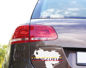 Elegante calcomanía para exteriores de Venezuela, calcomanía para parachoques con el mapa de Venezuela, calcomanía con el mapa de la cultura venezolana, regalo con la bandera venezolana, regalo venezolano