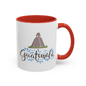 Personalized Coffee Colorful Mug Guatemala, Guatemalan Gift, Guate Love Mug, Coffee Lover Gift, Guatemalan Souvenir, Unique Guatemala Gift,