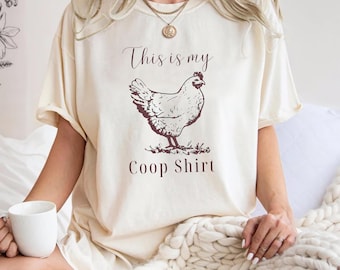 This is my coop-shirt, Chicken Mama Tee - Funny Chicken Lover-shirt, Moederdagcadeau voor kippenmoeders, Farm Life-top voor vrouwen