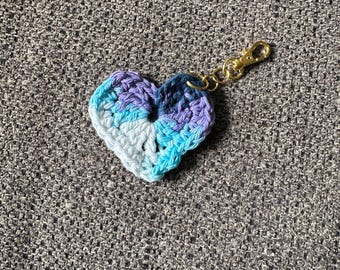 Heart Keychain - Moondance Hand Made Crocheted