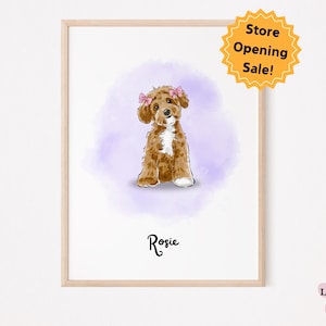 Pet portrait from photo personalized dog portrait wall art custom watercolor portrait custom dog portrait pet memorial gift for dog lovers