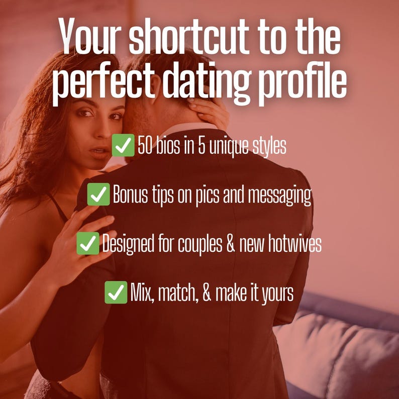 START TODAY! Create a hotwife profile guaranteed to drive men wild! Don't delay your hotwife fantasy another day! *Instant Download image 2