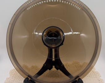 Vintage Corning Visions Amber Glass Lid 10" - PYREX VisionWare Replacement