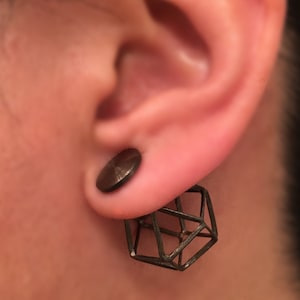 Butterfly cage front back earrings, front back earrings, ear jacket, double sided earrings, ear cuff jacket