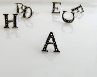 Letter A stud earrings