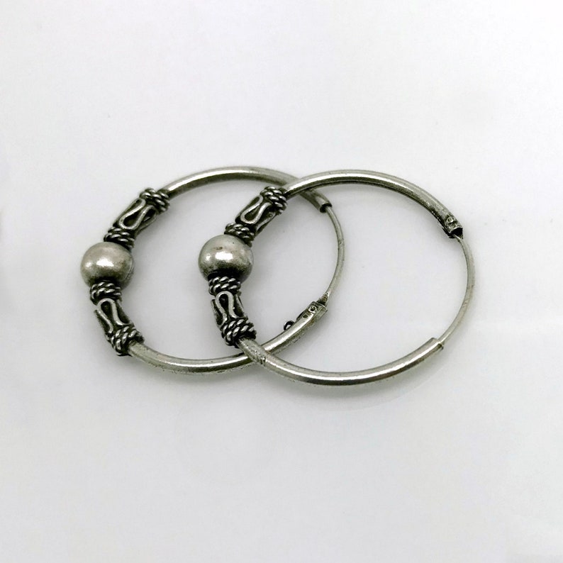 Very large men's earrings hoops, dangling hoop earrings for guys, 925 sterling silver earrings, extremely large wire hoop earrings 559G image 5