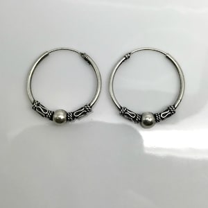 Very large men's earrings hoops, dangling hoop earrings for guys, 925 sterling silver earrings, extremely large wire hoop earrings 559G image 6