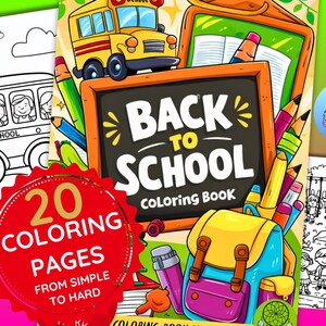 Back to School: A Digital Coloring Book for the Girlies | Adult Coloring book | Trendy | Procreate | Digital Coloring book | Girly Coloring