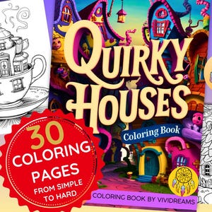 Quirky Houses: A Digital Coloring Book for Creative Minds