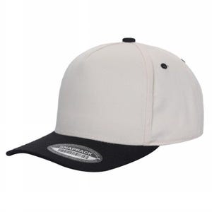 Bulk Black/Tan 2-tone Canvas Hat - 5 Panel Canvas, snap closure