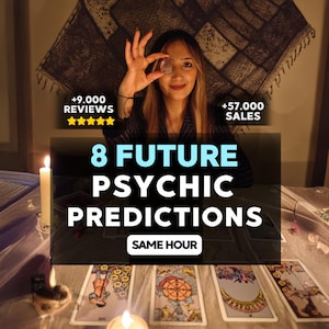 8 Previsioni Psichiche per il Futuro nella Stessa Ora, Lettura del Futuro, Lettura Psichica Accurata Amore Carriera Percorso di Vita Guida