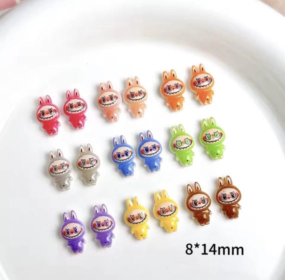 Kawaii Monster Flatback Resin Charms | Cute Cartoon Goblin Cabochons Beads for Nails, Phone Charms & DIY Crafts