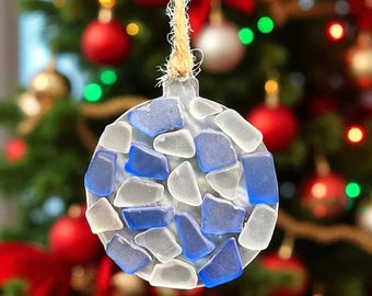 Sea Glass Christmas Ornament: Handmade Coastal Holiday Decor