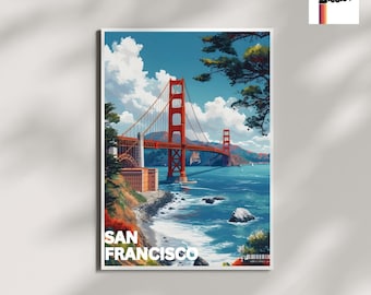 San Francisco Travel Poster: Vintage Wall Art Print