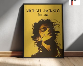 Michael Jackson Pop Art Poster, King of Pop Wall Art, Thriller Music Print, MJ Fan Gift, Retro Wall Poster, 80s Music Decor