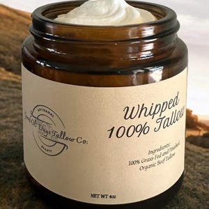 Whipped 100% Grass Fed and Finished Beef Tallow- Moisturize your skin with one simple ingredient