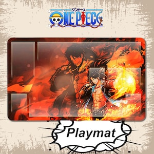 Playmat One Piece TCG 60*35mm FR, tapis de jeu One Piece Portgas, jeu de carte à collectionner One Piece - Tapis de souris