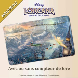 Tapis de jeu Lorcana TCG Peter pan -  Playmat Lorcana 60*35mm Peter pan -  jeu de carte a collectionner Disney - Tapis de souris.