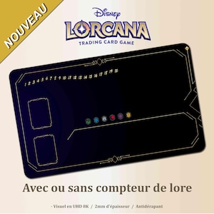 Tapis de jeu Lorcana TCG Encres, playmat Lorcana 60*35mm Ink, jeu de carte à collectionner Disney - Tapis de souris.