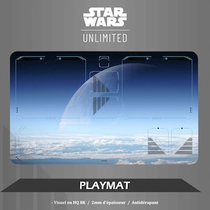 Playmat Star Wars Unlimited Etoile de la mort TCG 60*35mm, tapis de jeu Star Wars Unlimited - Tapis de souris Star Wars - tapis de jeu