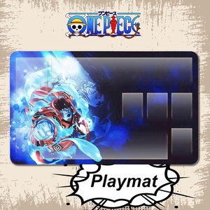 Playmat One Piece TCG 60*35mm FR, tapis de jeu One Piece FR, jeu de carte a collectionner One Piece Jinbe - Tapis de souris et jeu de carte.