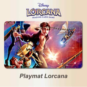 Tapis de jeu Lorcana TCG La planète aux trésors -  Playmat Lorcana 60*35mm -  jeu de carte a collectionner Disney - Tapis de souris.
