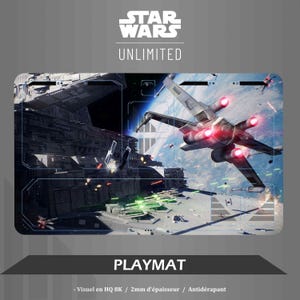 Playmat Star Wars Unlimited X-Wing TCG 60*35mm, tapis de jeu Star Wars Unlimited X-Wing - playmat tcg Star Wars - tapis de souris
