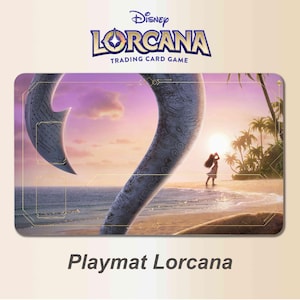 Playmat Lorcana TCG 60*35mm Vaina, tapis de jeu Lorcana Moana 2, jeu de carte a collectionner Disney - Tapis de souris et jeu de carte.