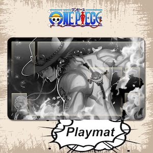 Playmat One Piece TCG 60*35mm FR, tapis de jeu One Piece Portgas D.Ace, jeu de carte a collectionner One Piece - Tapis de souris