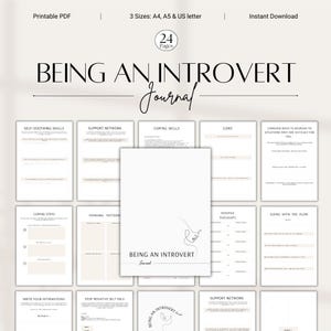 Printable Being an Introvert Journal – A Tool to Empower Every Introverted Person | Commercial Use | PLR