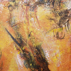 Pintura abstracta expresiva, arte mural original hecho a mano, decoración moderna para el hogar
