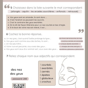 7 French Vocabulary Worksheets PDF | Learn French Appearance Descriptions | FLE B1 Printable + Quizlet QR + Answer Key | English-French