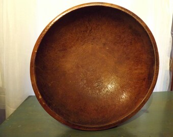 Vintage Munising 2nd Wooden Dough Bowl Fruit Bowl Chopping Bowl
