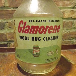 Mid Century Glamorene Wool Rug Cleaner Embossed Jar