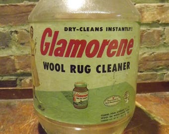 Mid Century Glamorene Wool Rug Cleaner Embossed Jar