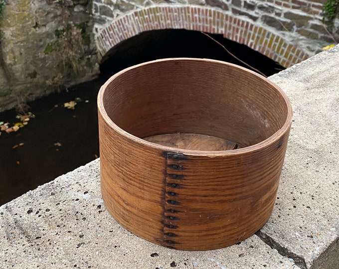 Antique Bentwood Grain Measure Bucket Henniker NH Farmhouse Primitive
