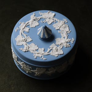 Blue With White Detail Wedgwood Jasperware with neoclassical design - Candy Dish