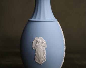 Antique 19th Century [cheese Dome] Powder Blue - Jasperware