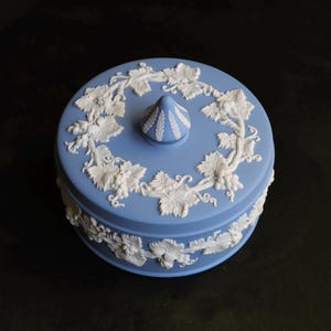 Blue With White Detail Wedgwood Jasperware with neoclassical design - Candy Dish
