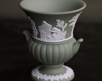 ヴィンテージ　ウェッジウッド　ジャスパーウエア　３点セット ビンテージ ウェッジウッド セージグリーン ジャスパーウェア