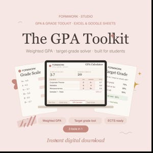 GPA-kalkylator, kalkylblad, viktad betygsspårare (Excel, Google Sheets)