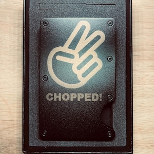 Portefeuille minimaliste mince en métal en aluminium - Portefeuille pour cartes de protection RFID - Gravure laser découpée !