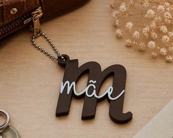 Mãe Keychain, Portuguese Mother Gift, Mum Gift, Mom Gift, Mãe Keyring, Mother’s Day Gift, Gift for Mum, Gift for Mom, Portuguese Gift